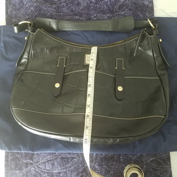 Dooney&Bourke black croc embossed leather bag EUC! - Picture 8 of 14